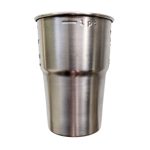 stainless steel pint goblet, safe, green steel, stackable, washable and durable